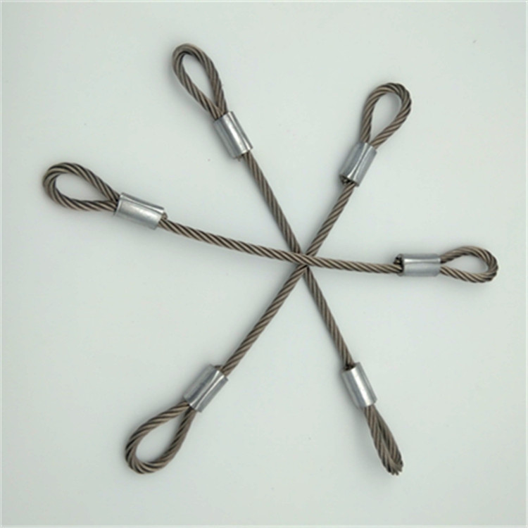 304不锈钢钢丝绳 镀锌包胶黑色钢丝绳 压铝套重力安全保护钢丝绳