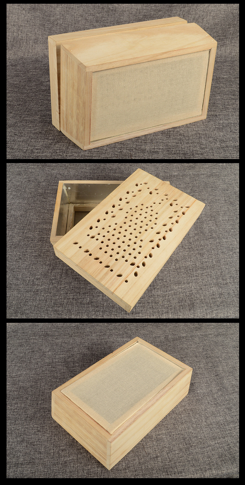 厂家批发木质大号隔姜灸艾配件 灸馆常用铺姜灸盒定制批发