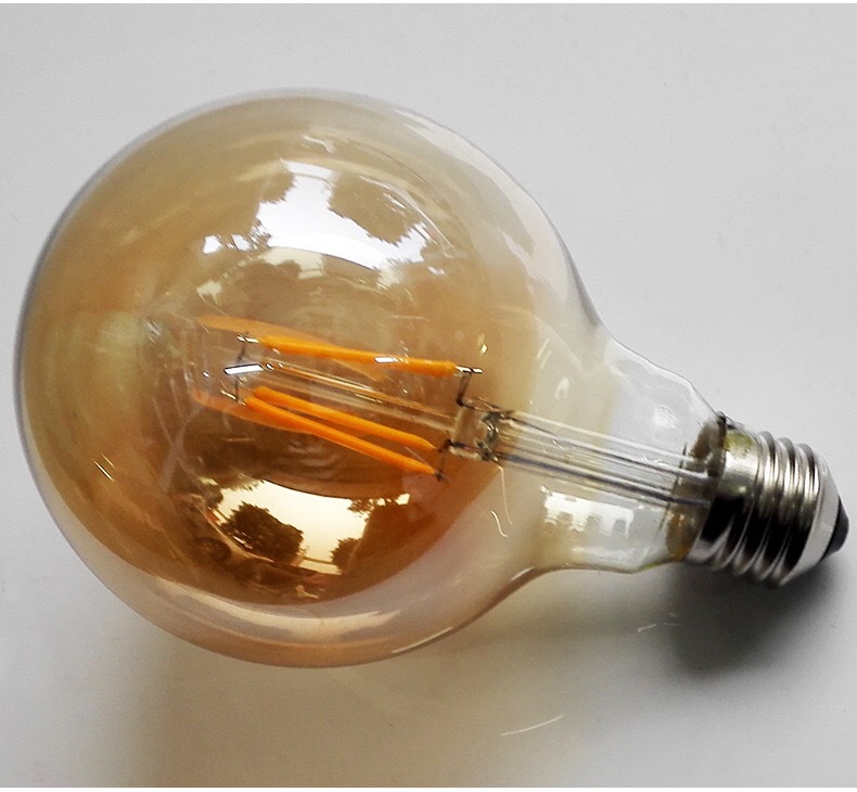 g95爱迪生led灯e27螺口复古暖黄光茶色仿钨丝led灯丝灯泡厂家直销