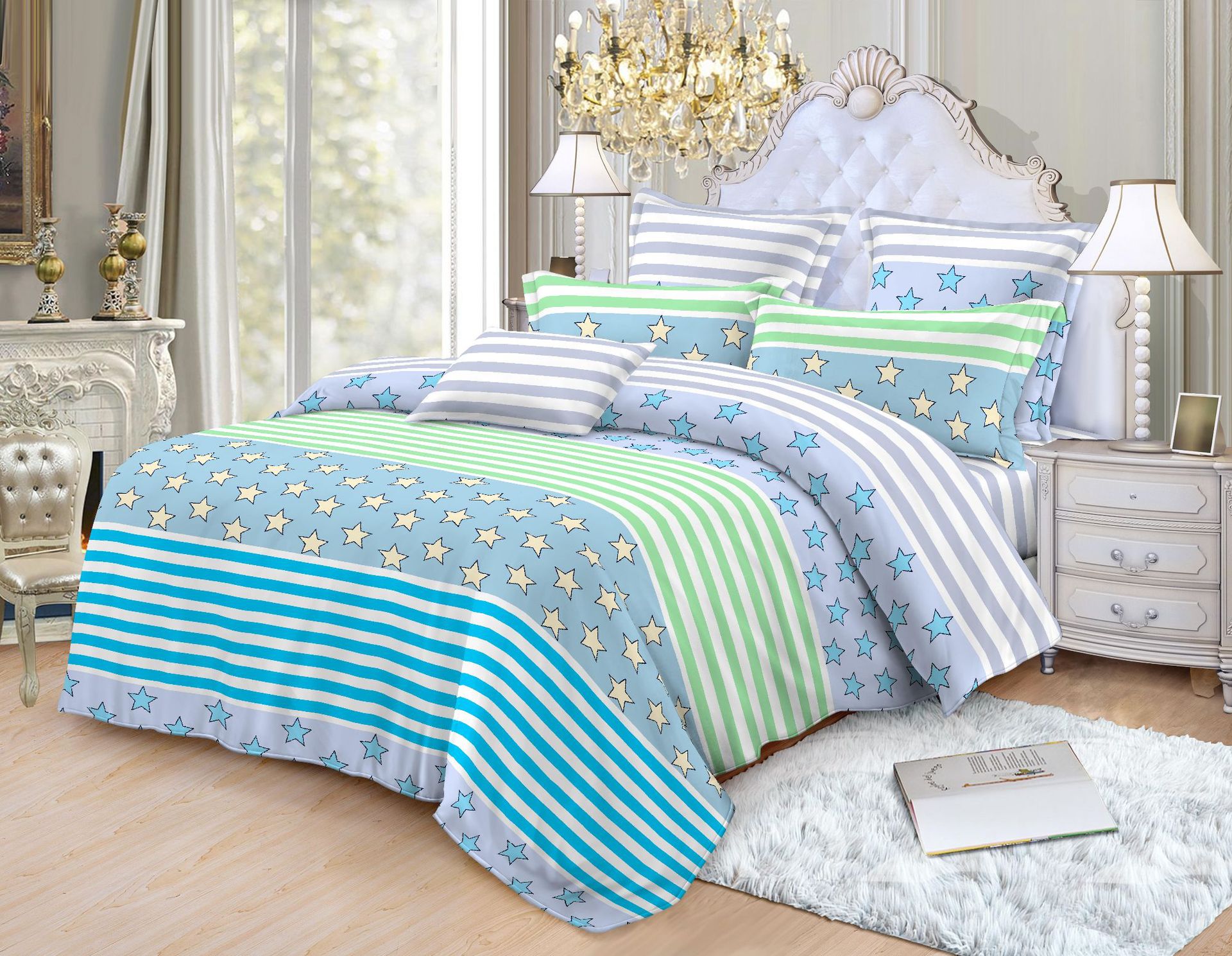  源头厂家>活性磨毛四件套秋冬舒适保暖水洗棉床上用品四件套批发