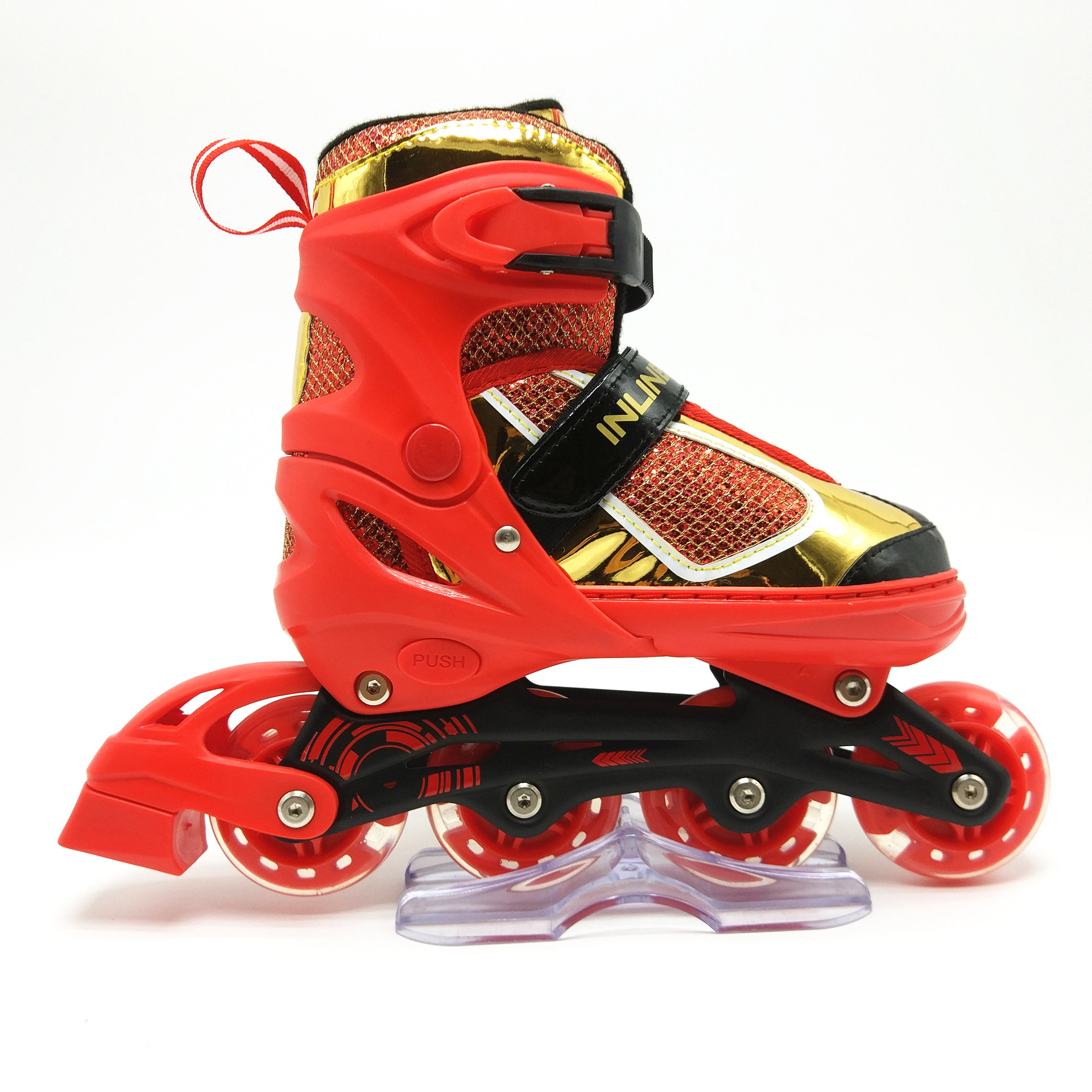 直排溜冰鞋可调节儿童pu全闪光套装旱冰鞋溜冰鞋轮滑鞋批发价五折