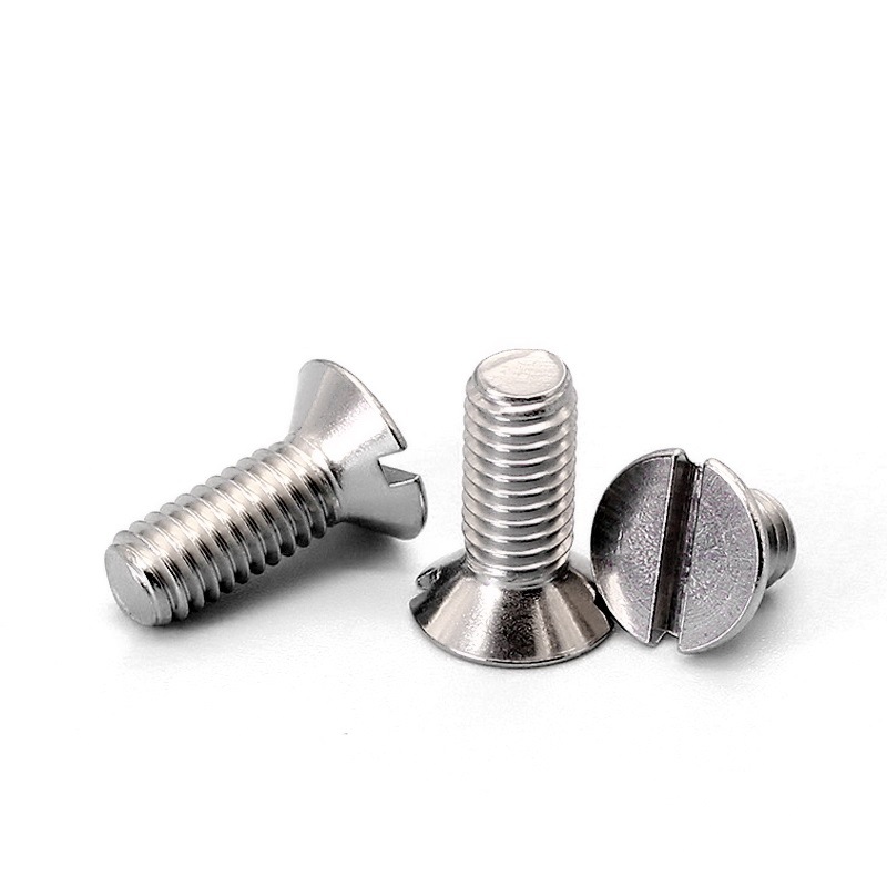螺钉-304不锈钢开槽螺丝沉头一字m2|m3|m4|m8一字螺丝钉平头gb68-.