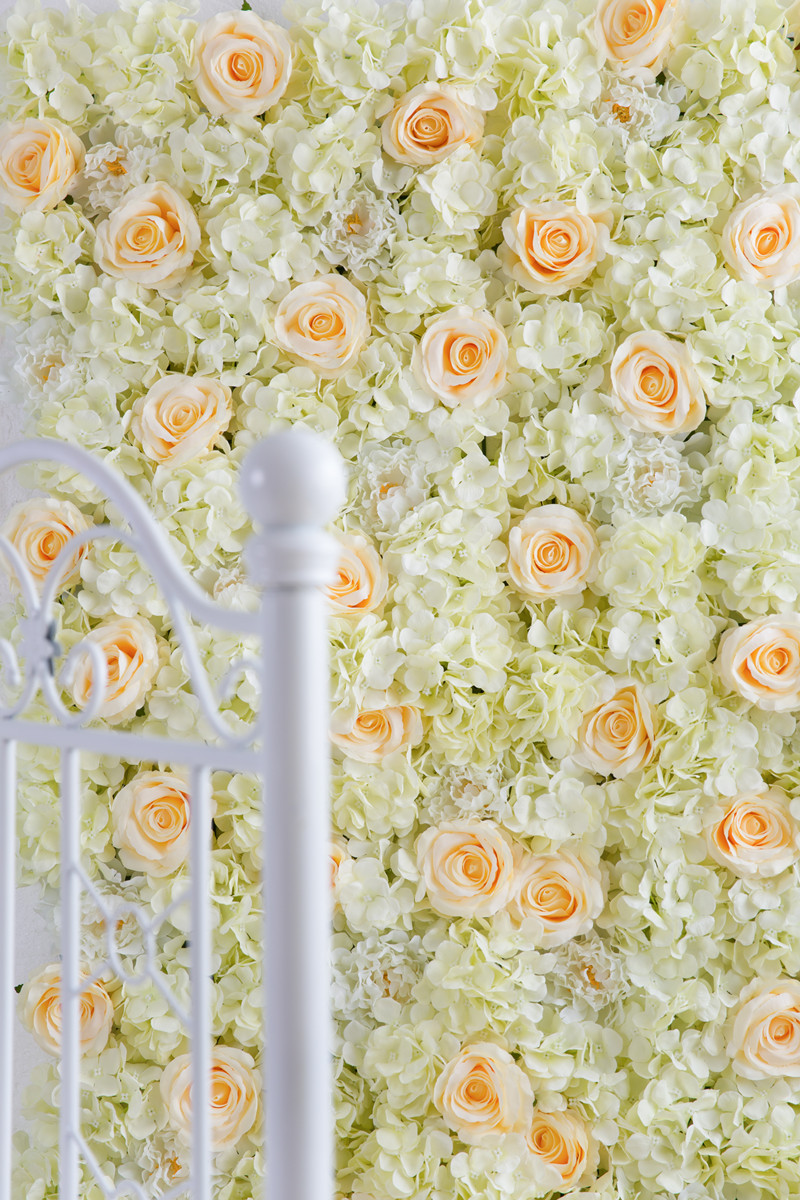 绣球玫瑰混插花墙婚礼背景牡丹墙商场橱窗装饰玫瑰墙