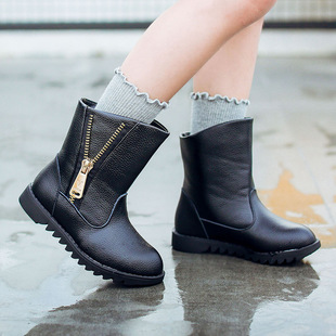 清仓女童马丁靴真皮儿童靴子秋冬季新款单靴棉靴中小童鞋低筒短靴