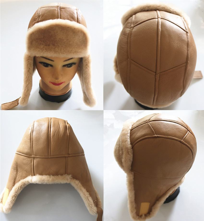 秋冬季保暖新款雷锋帽男女真皮真毛皮毛一体进口羊皮制做环保时尚