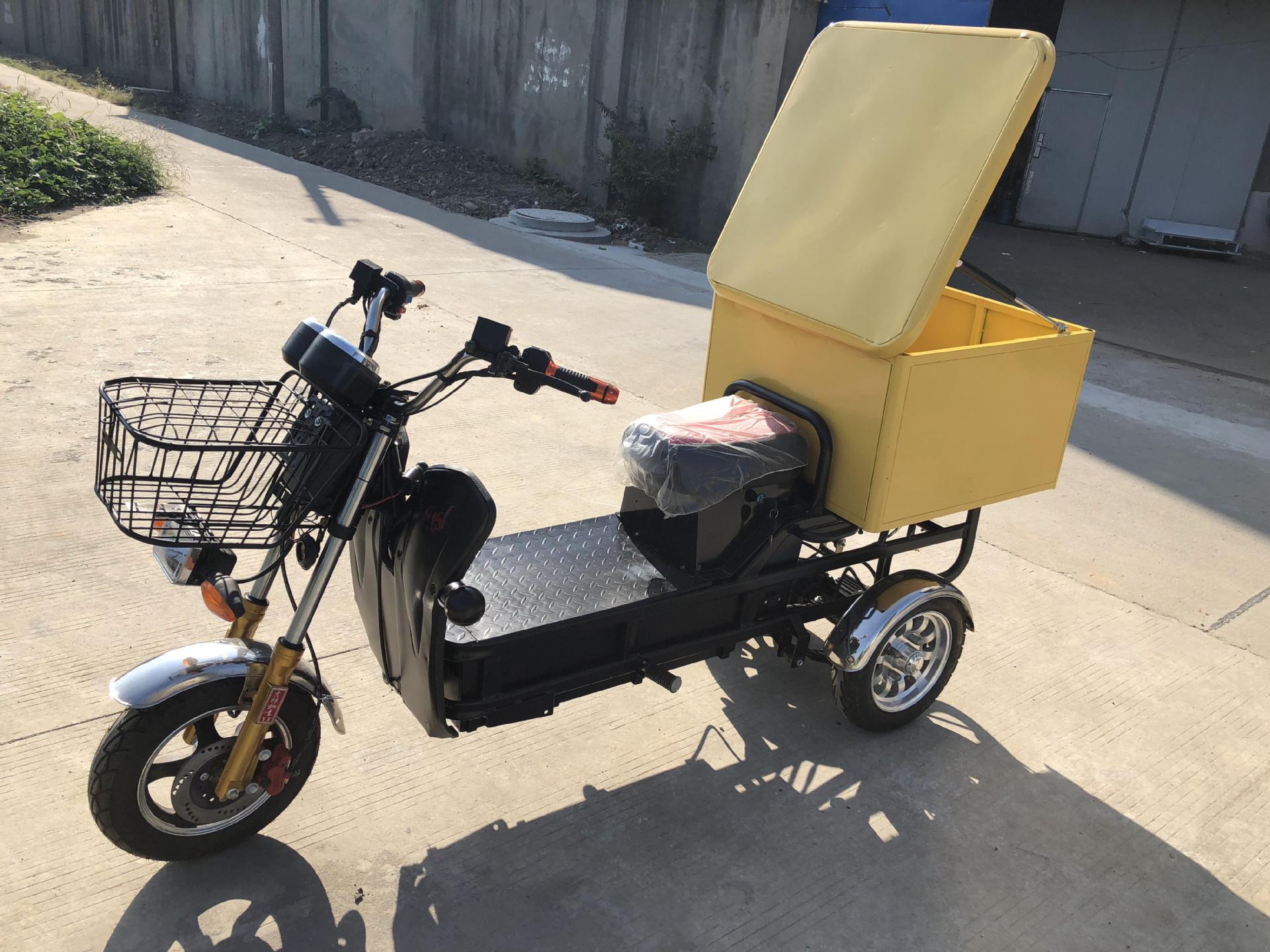 外卖箱式配送快递载货电动三轮车大功率载重王电动车支持定制扶贫