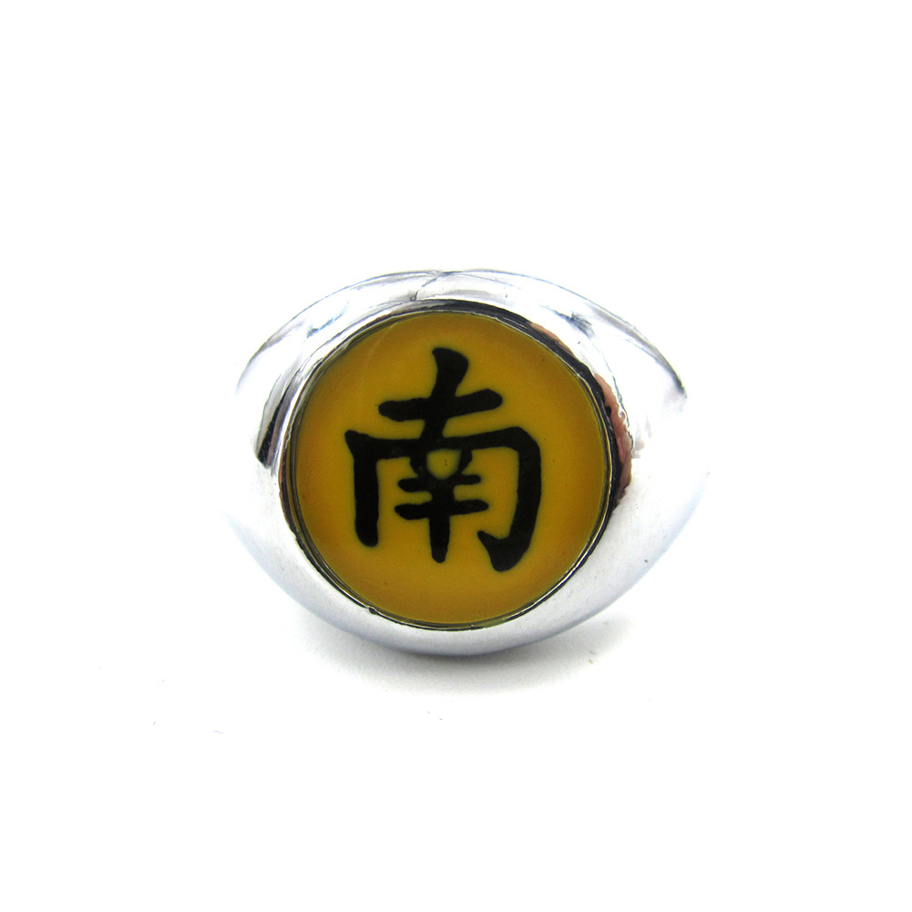 亚马逊爆款火影忍者晓组织迪达拉飞段蝎小南佩恩鼬朱青玉白字戒指