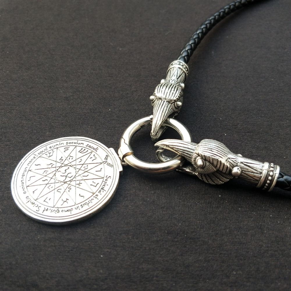 外贸爆款维京饰品五金水晶护身符项链所罗门密封吊坠爱情异教首饰