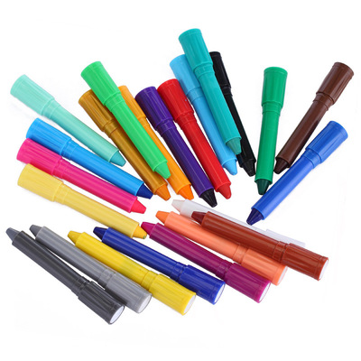 12色炫彩棒 大容量可水洗旋转彩棒 安全环保旋转笔身学生绘画彩笔