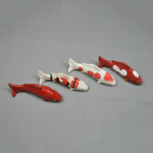 电视沙发背景墙装饰挂件 陶瓷鱼 陶瓷锦鲤 创意墙壁挂饰品鱼 装饰