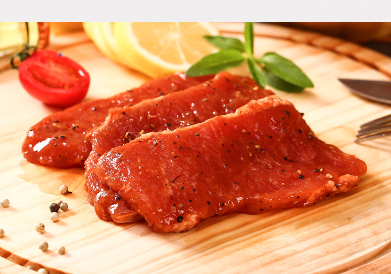 堂记冷鲜肉里脊肉 新鲜冷冻生态猪肉 美味可口黑椒猪扒猪排400g