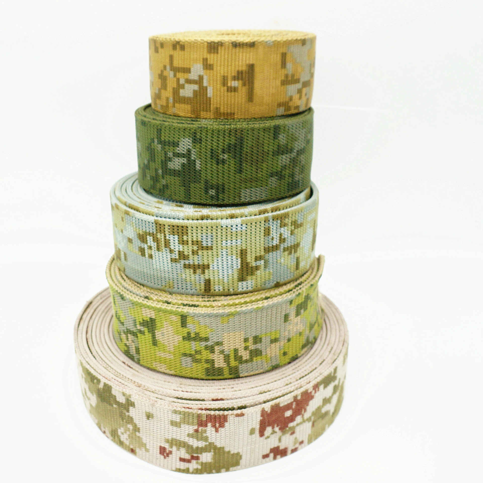 new direct-sale semi-finished products digital camouflage ribbon multi-color customizable processing belt factory customized wholesale