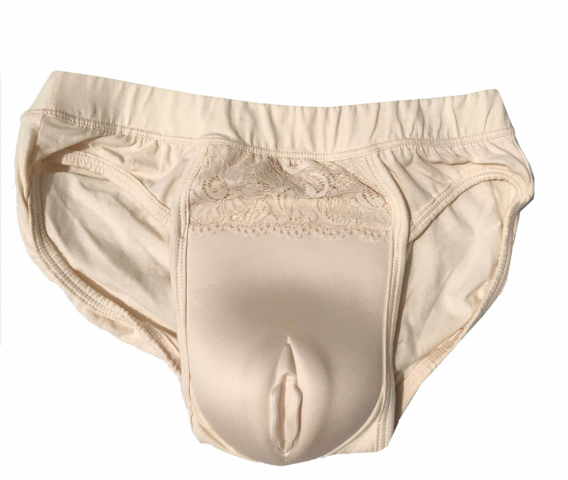 苾美跨境专供伪娘变装内裤 cd变装新款深勾 定形护裆底裤 隐藏jj