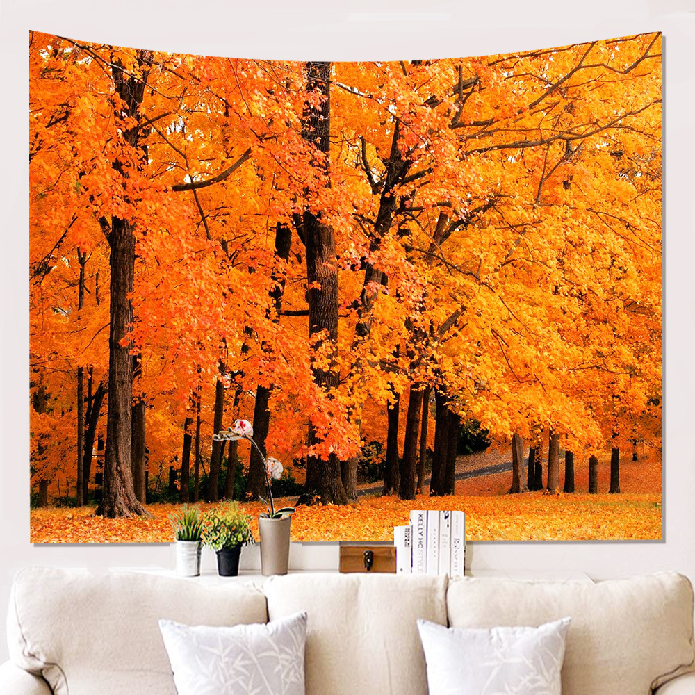 新款热卖家居定制风景墙布挂布背景布挂画挂毯墙壁欧美装饰毯