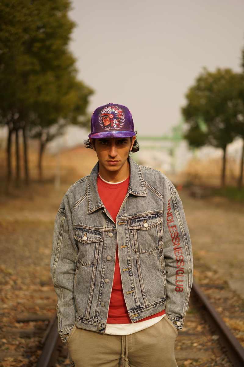 baseball cap hip-hop flat along the travel 3d