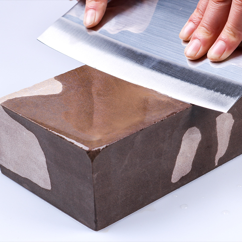 8斤1800目户外红石磨刀石红岩石原石家用厨房磨刀石