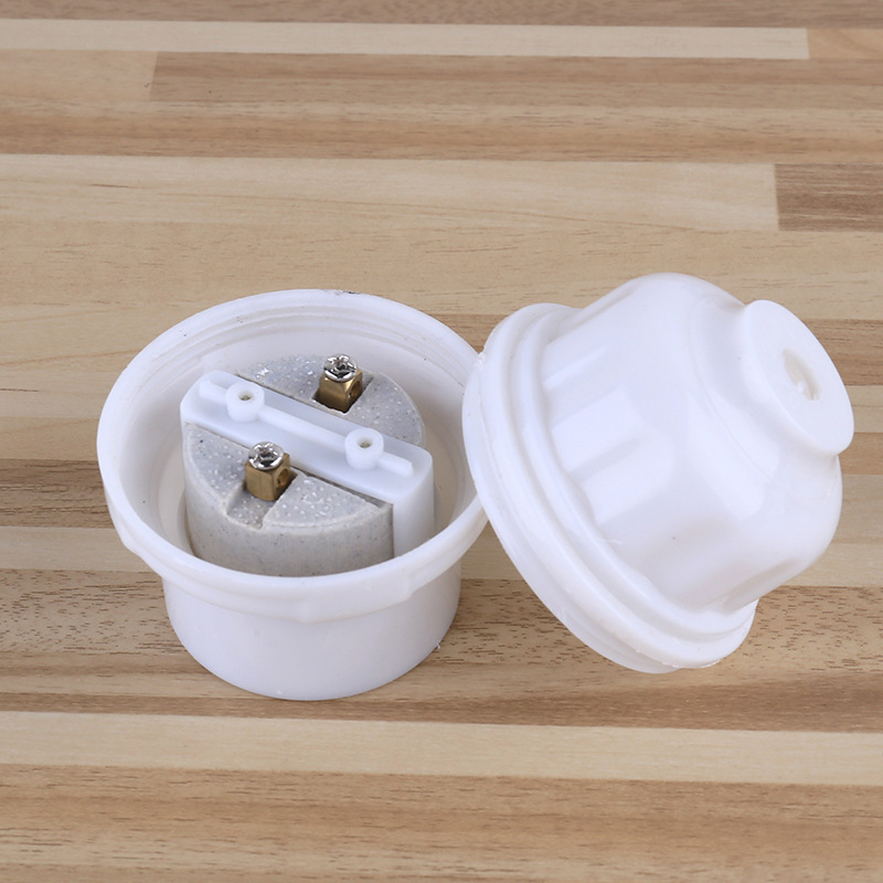 瓷灯头 e27螺口耐高温防摔带陶瓷悬吊式螺口灯头 厂家直销瓷灯座