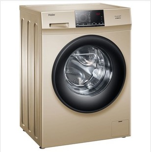 haier/海尔eg80b829g洗衣机 8公斤变频滚筒时尚香槟金 全国包邮