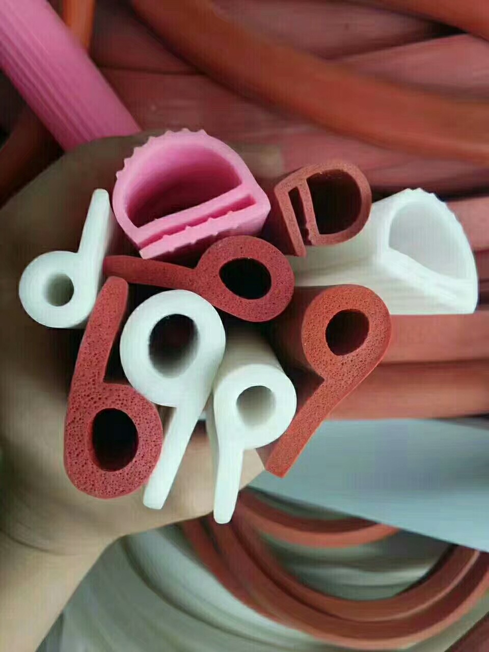 耐高温硅胶9字密封条蒸箱密封条橡胶p型条烤箱9字密封条防撞胶条