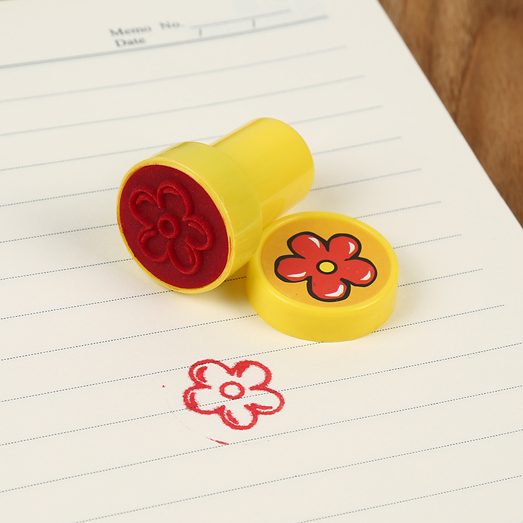 卡通印章玩具儿童塑料印章 幼儿园奖励礼物地推小礼品