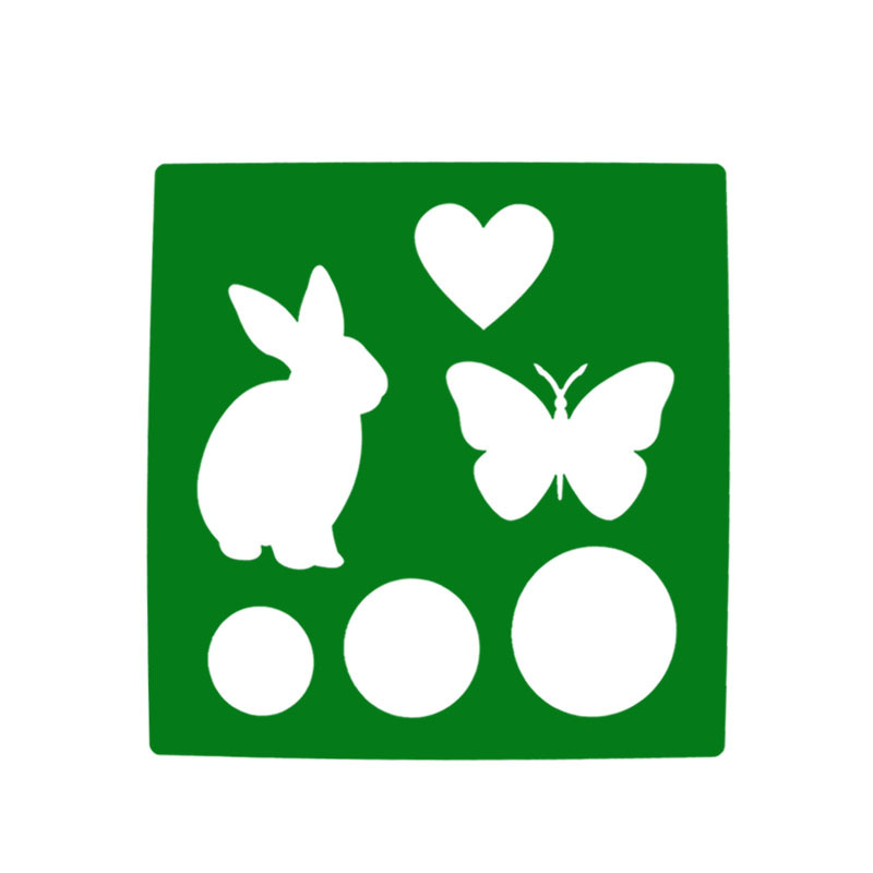 6款儿童绘画模板 diy手抄报镂空模板 动物系列 画画辅助模板