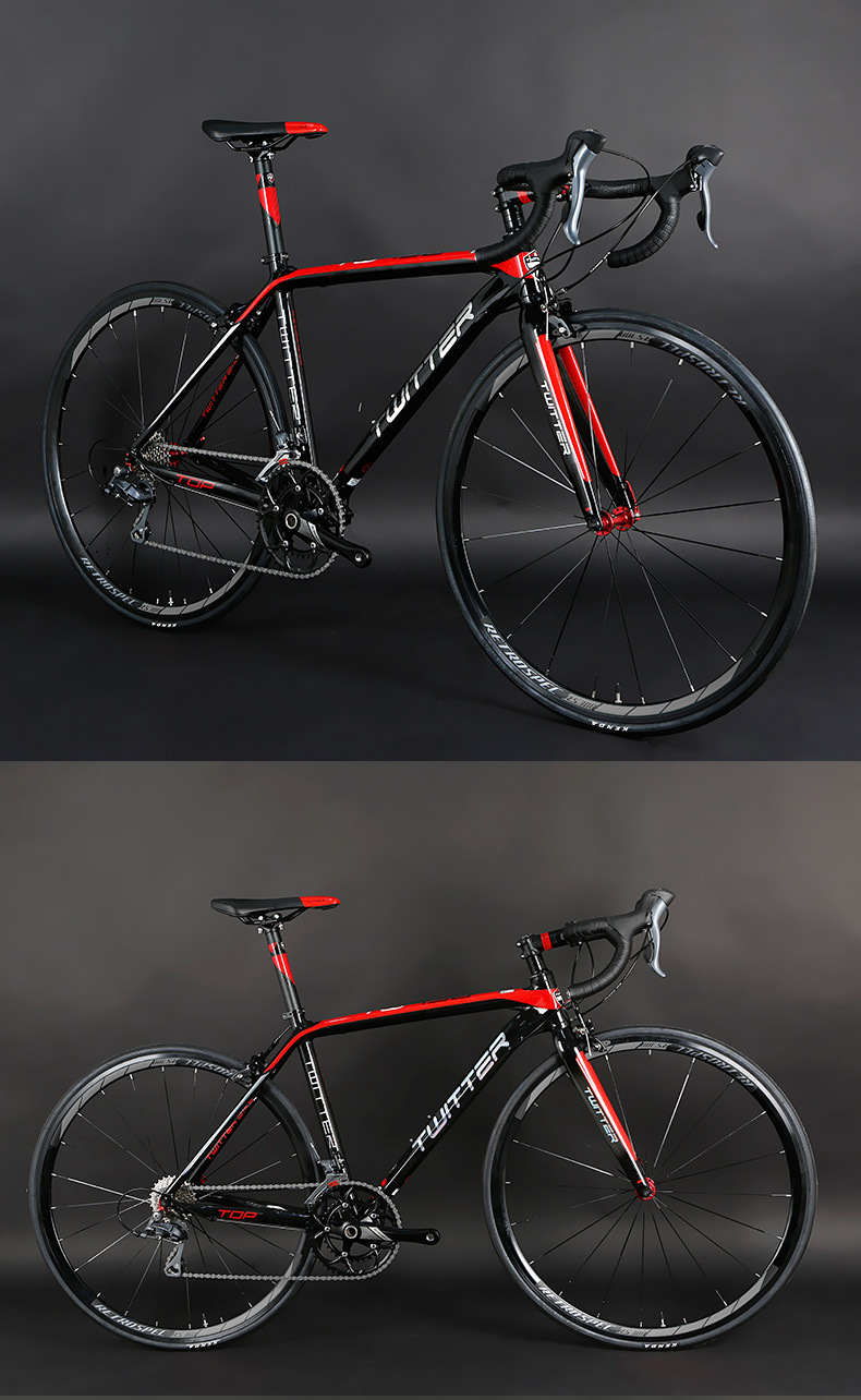 骓特铝合金公路自车平焊内走线国产顺泰22速手变竞速骑行公路车