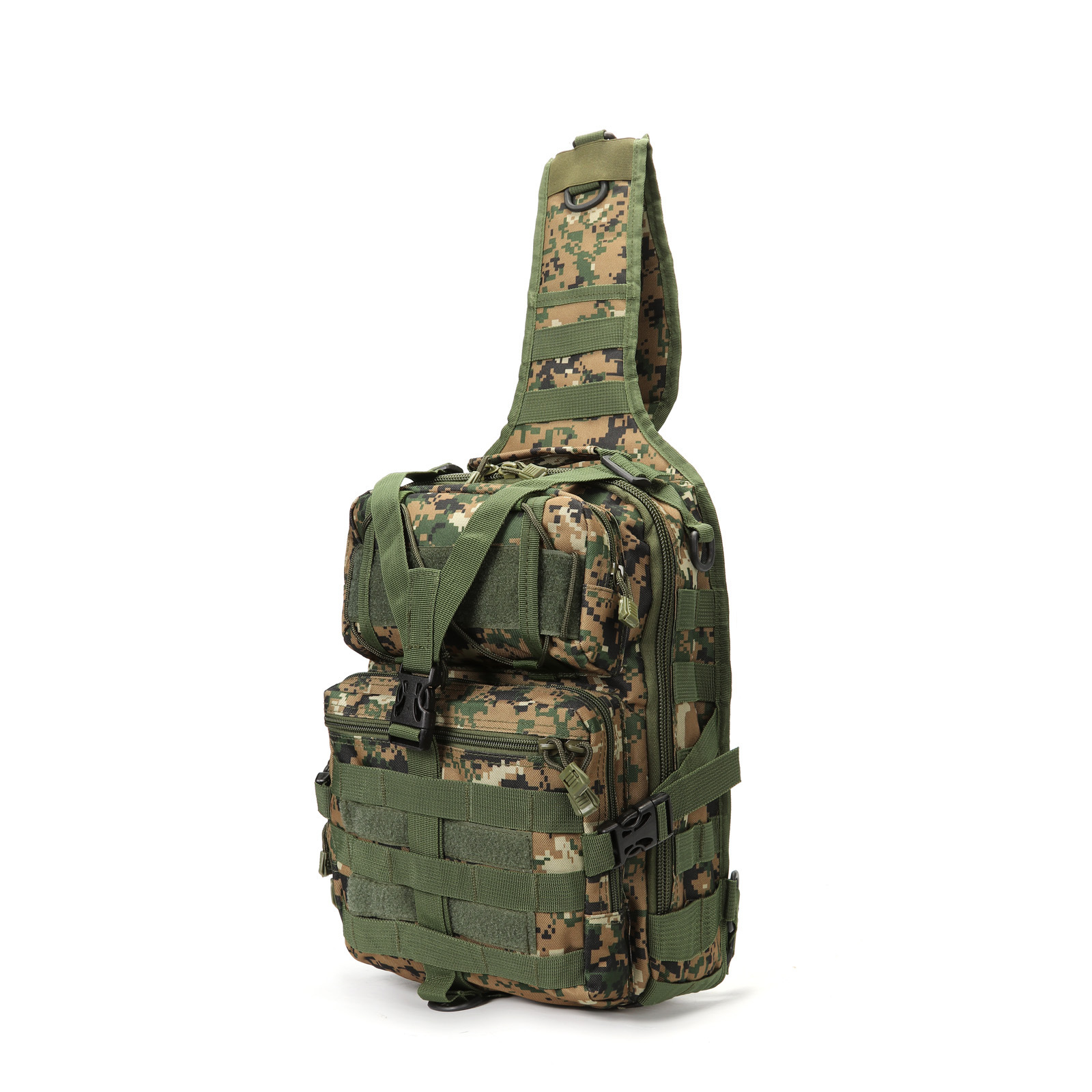户外战术登山包 螳蛾鞍包胸前包 军迷迷彩战术斜挎包 厂家直销
