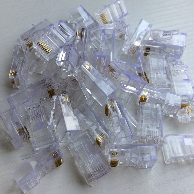 海康威视水晶头网络监控用水晶头超五类网线接头100个/盒ds-1m01