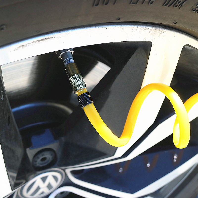 车载充气泵3米延长管伸缩型螺纹金属接口加长软管延伸转接 配件