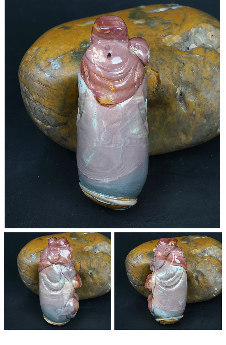 新疆天然玉石把件正品泥玉把件克拉玛依戈壁彩泥籽料手工雕刻把玩
