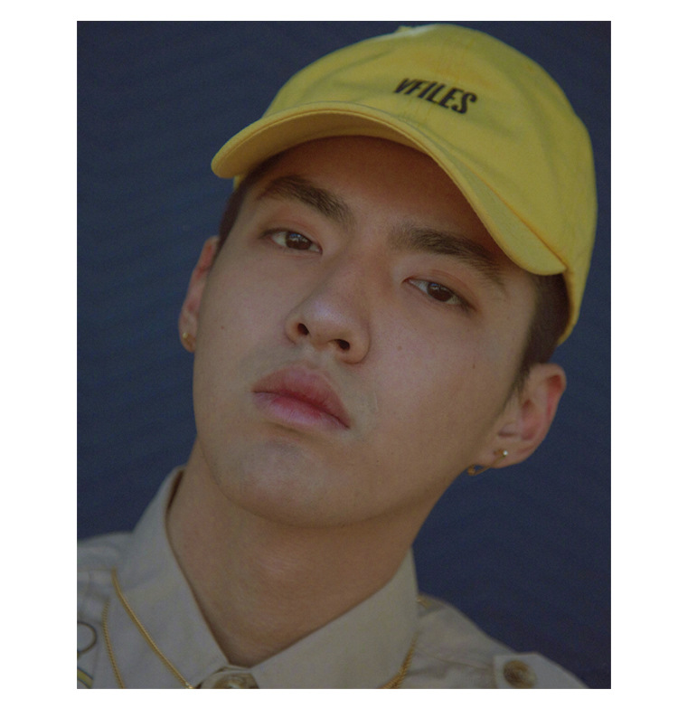 s925纯银日韩国百搭嘻哈吴亦凡同款别针耳钉女耳环饰品礼物潮男