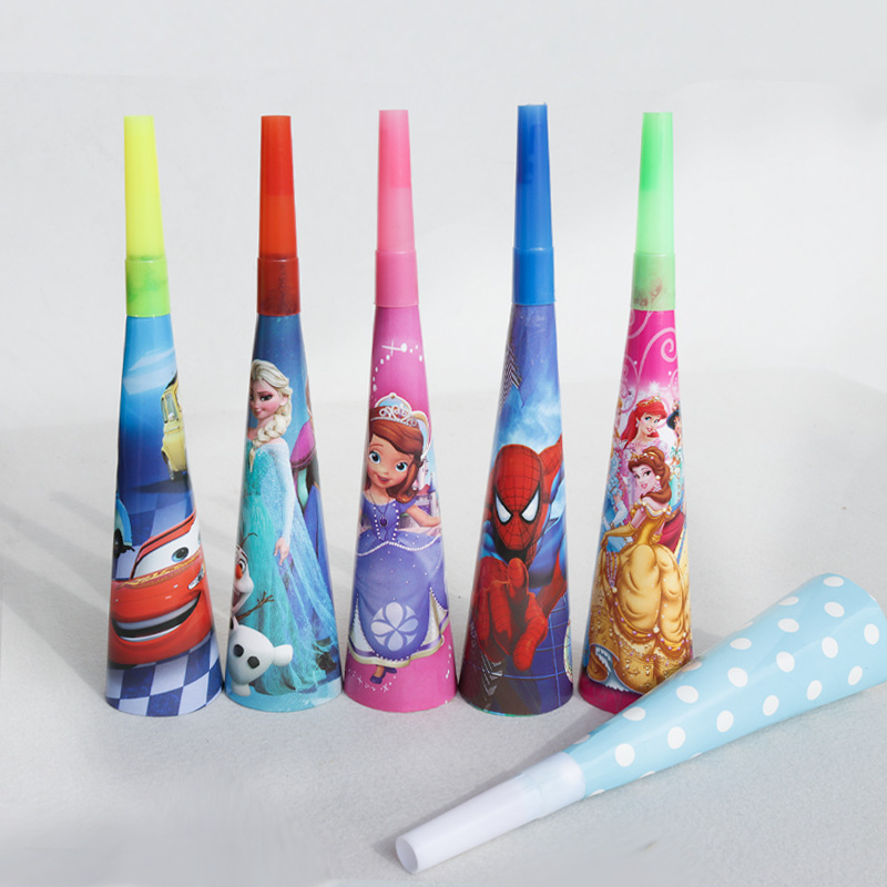 纸质喇叭儿童生日派对助兴置道具 聚会庆典舞会狂欢气氛用品玩具