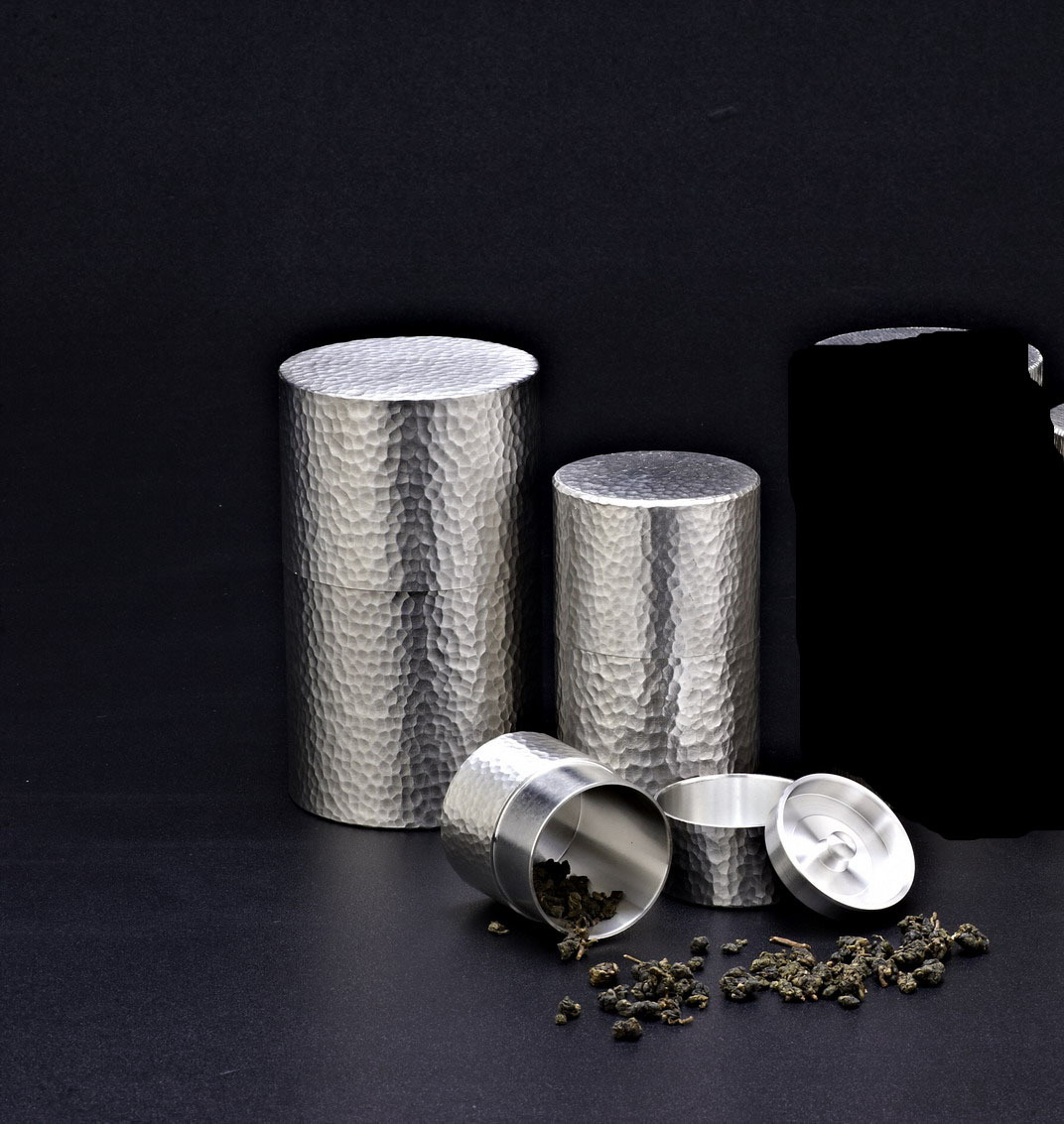 荣盛达手工锤纹纯锡茶叶罐锡制茶叶罐锤纹纯锡罐