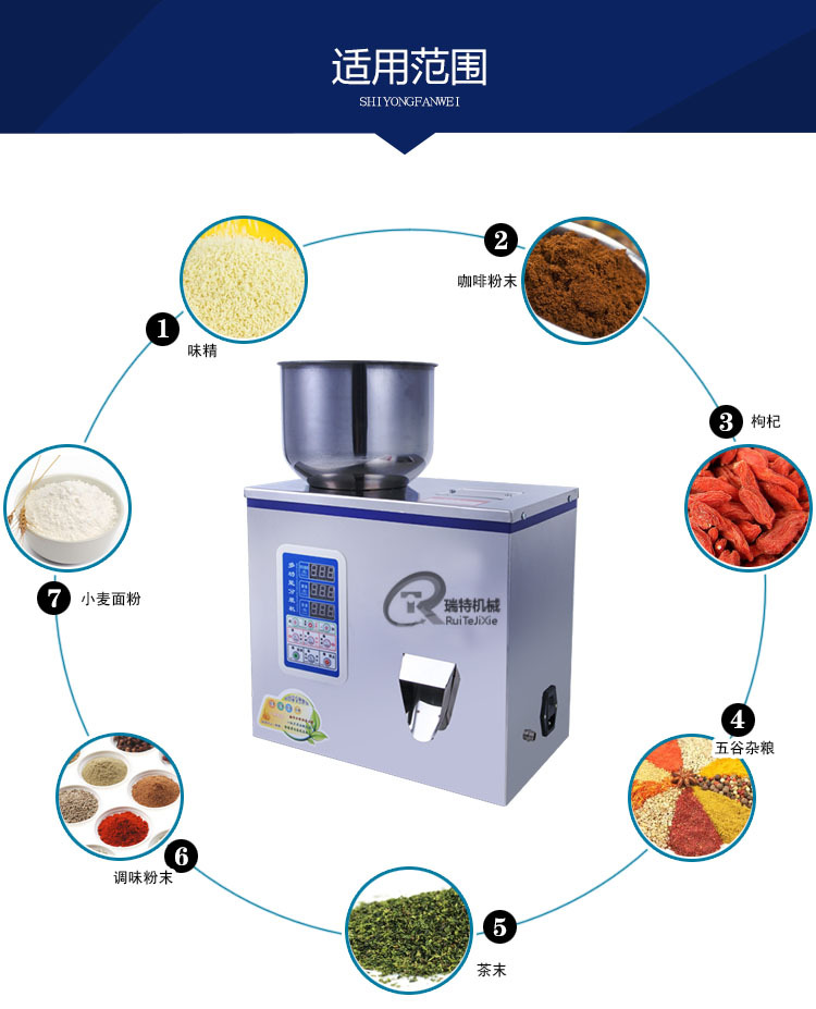 小型自动分装机 定量颗粒分装机 茶叶称重分装机 粉末灌装机