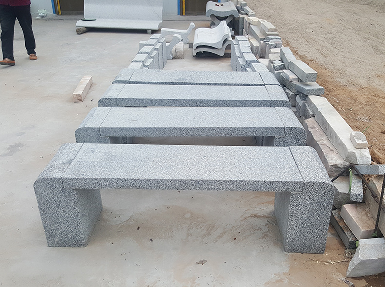 花岗岩坐凳 简约公园石雕坐凳 29