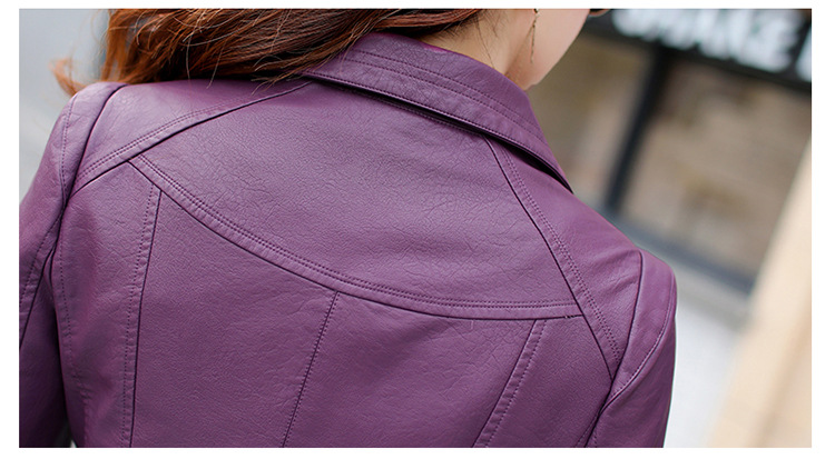 皮衣女士2018新款短款韩版修身pu皮夹克通勤气质纯色百搭皮外套