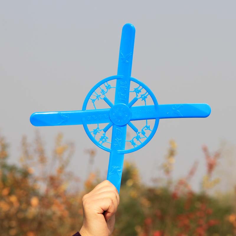 回旋镖玩具塑料回旋三叶镖玩具地摊四叶回力镖儿童户外运动游戏飞