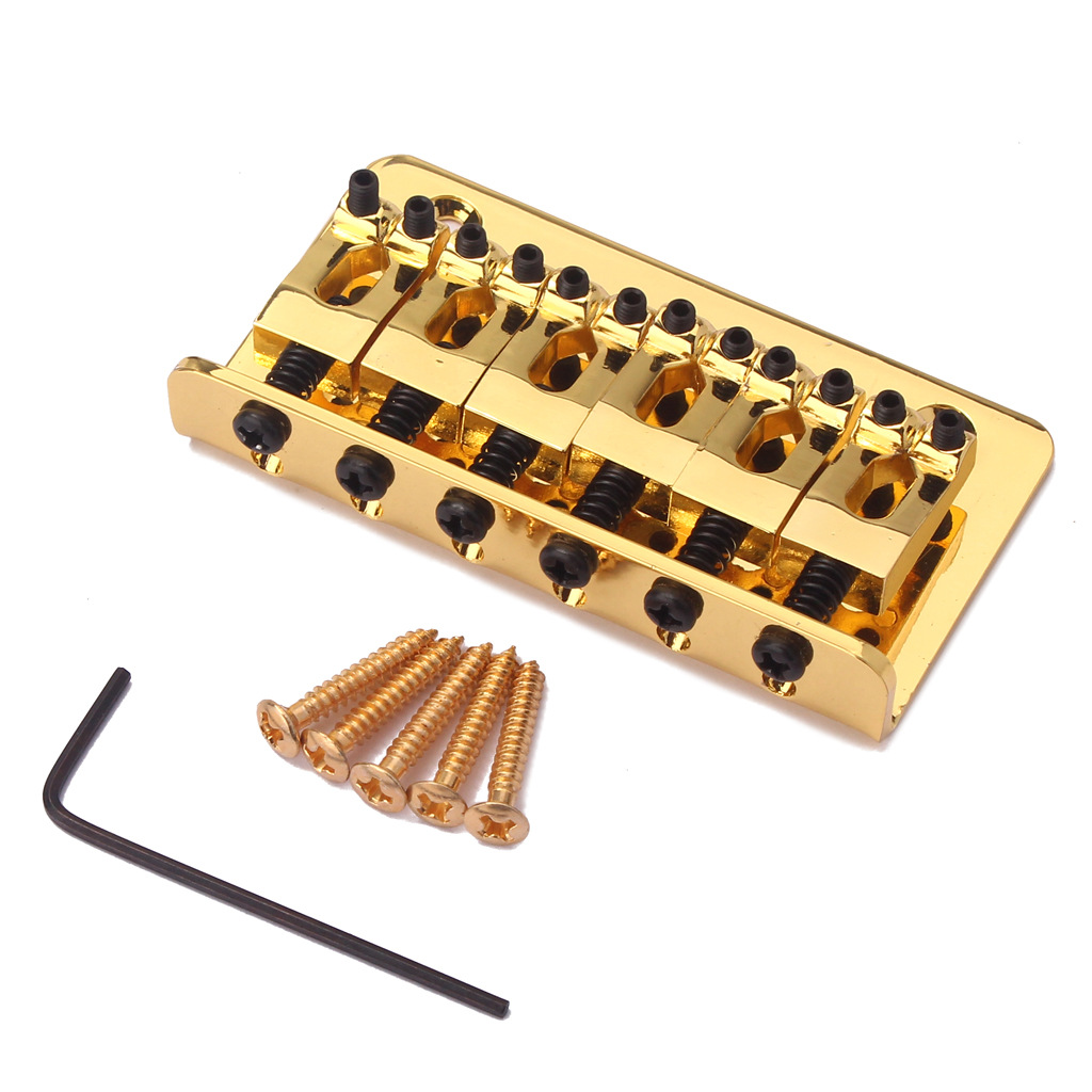 吉他琴桥金色 6弦斜头琴桥