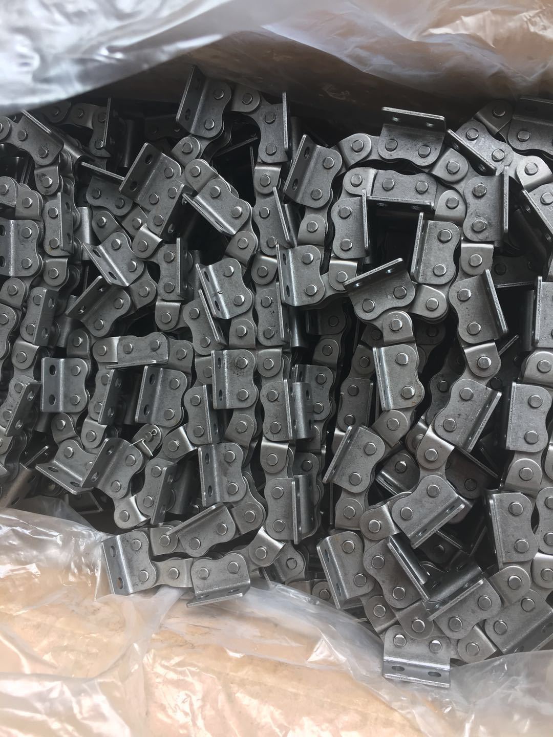 东华自强08b-1带耳链条 4分工业精密滚子链条 4分带弯板工业链条