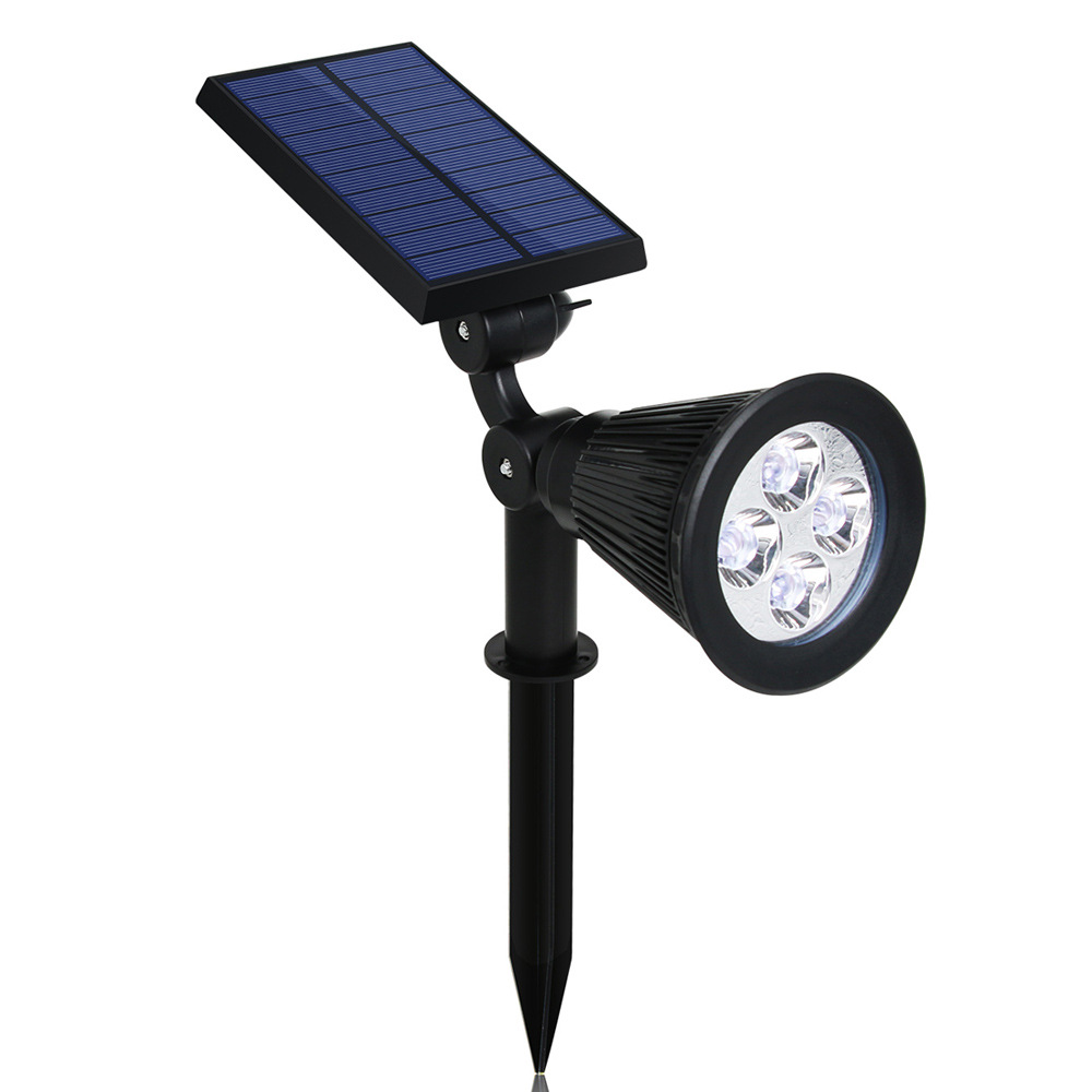 太阳能rgb 射灯 led高亮太阳能草坪灯壁座灯高亮射灯花园灯地插灯