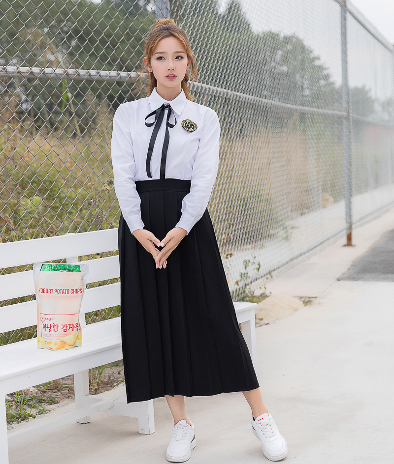 小时代百褶裙灰色校服套装短袖夏季学生毕业季拍摄服装校园风衣服