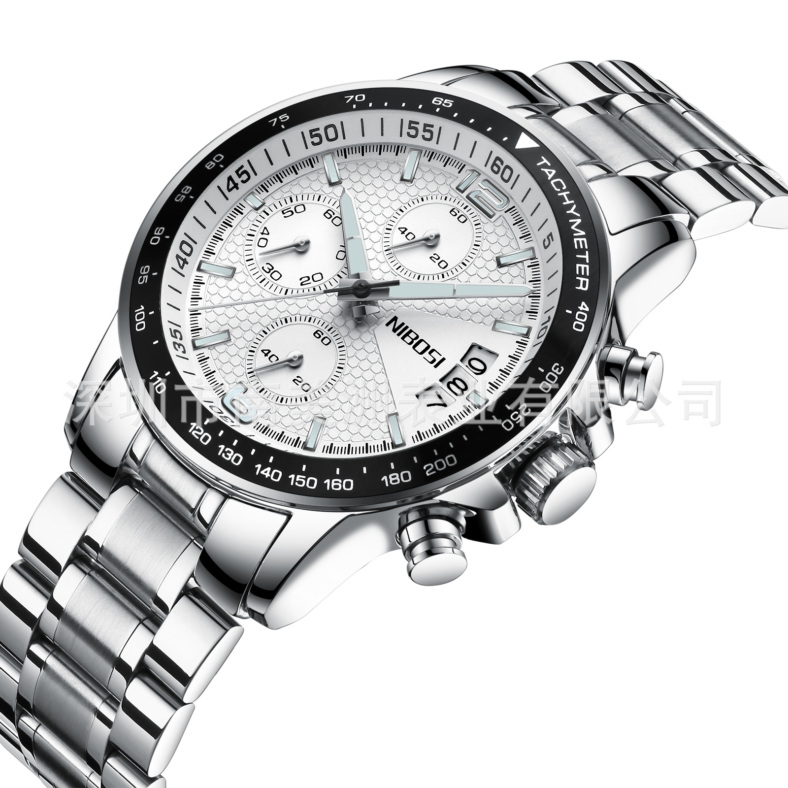 尼伯斯手表石英腕表男表 运动休闲男士手表防水商务时尚钢带批发