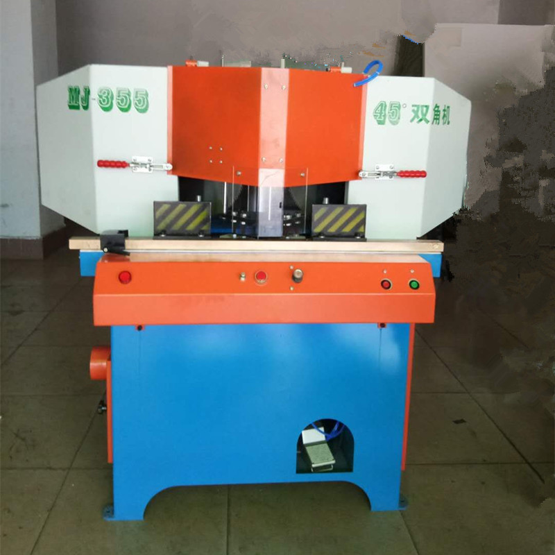 45度切角机相框机铝合金角度锯高转速木工机械两个气缸压料切角度