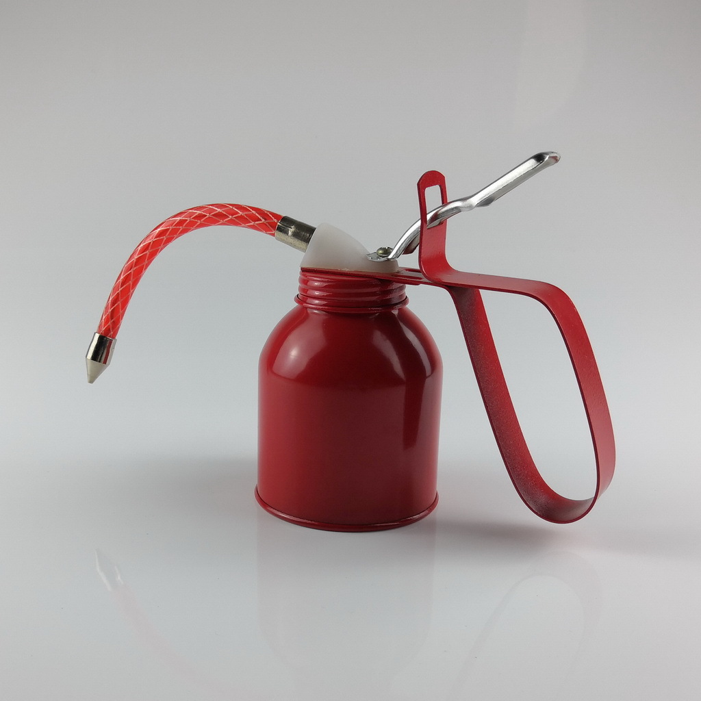 【厂家】供应200g金属机油壶机油枪软管压力油壶