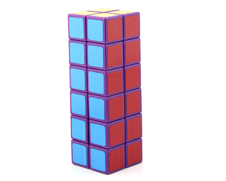 智力乐园ic226立方体魔方2号 顺滑异形六色长方体益智魔方