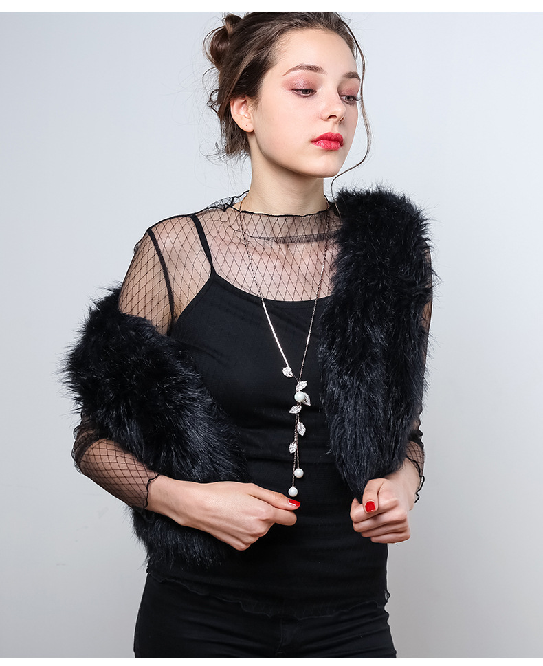 毛衣链长款大气挂件项链女韩版时尚气质个性衣服配饰吊坠 玫瑰金色