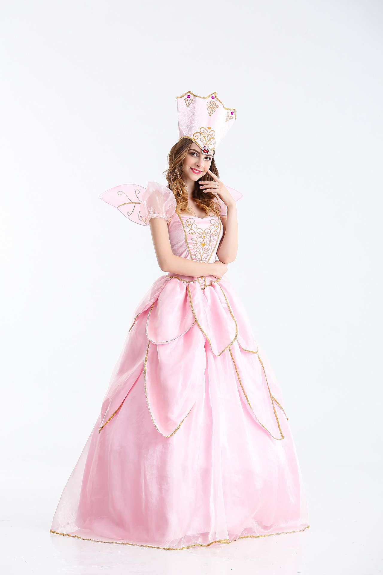 2017新款童话故事灰姑娘粉色花仙子女教母服装公主装舞台装演出服