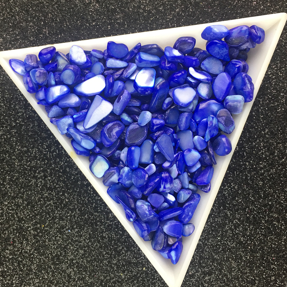 彩色碎石头不规则花瓣贝壳石头光疗指甲装饰品七彩贝母石袋装