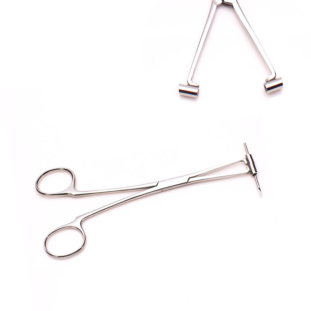 安林 不锈钢穿刺斜口平管钳 鼻钉 舌钉穿刺穿孔工具 斜口针管钳