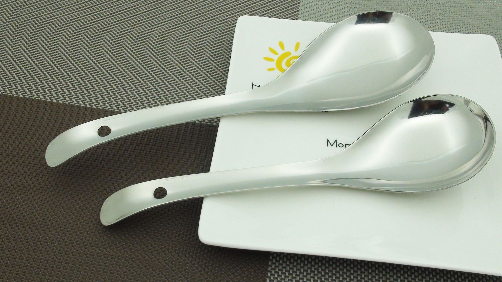 新款家用无磁光柄大饭匙 饭勺 加厚长柄打饭勺 不锈钢餐具批发